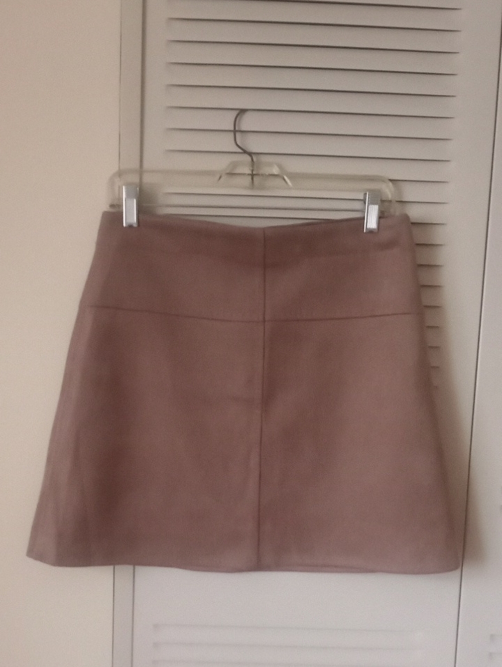 Max Studio Mauve Pink Mini Suede Skirt